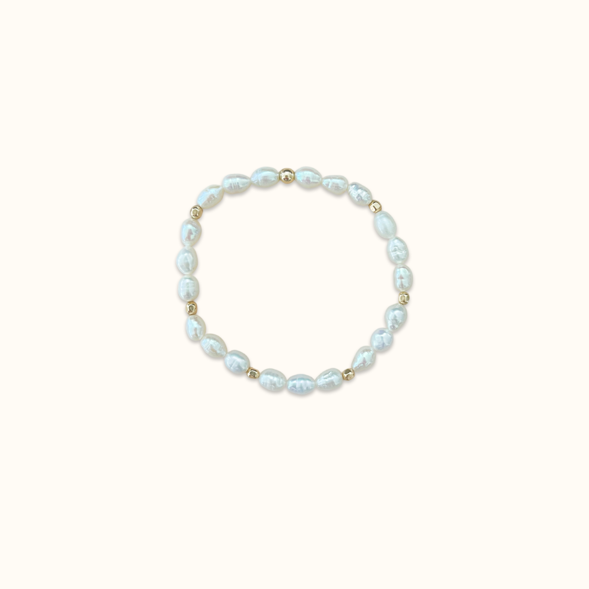 White Pearls, Beaded Bracelet